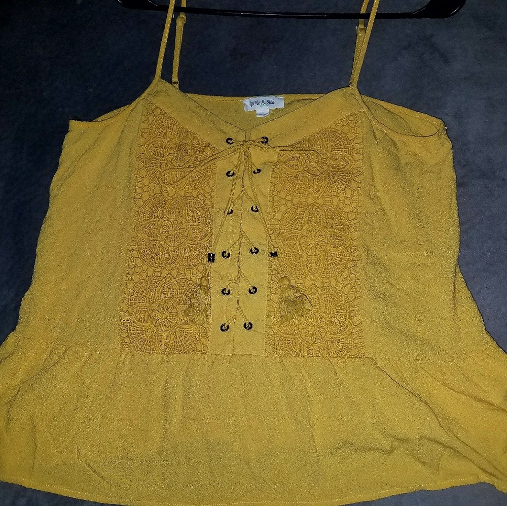 Taylor & Sage Tassel spaghetti strap Tank